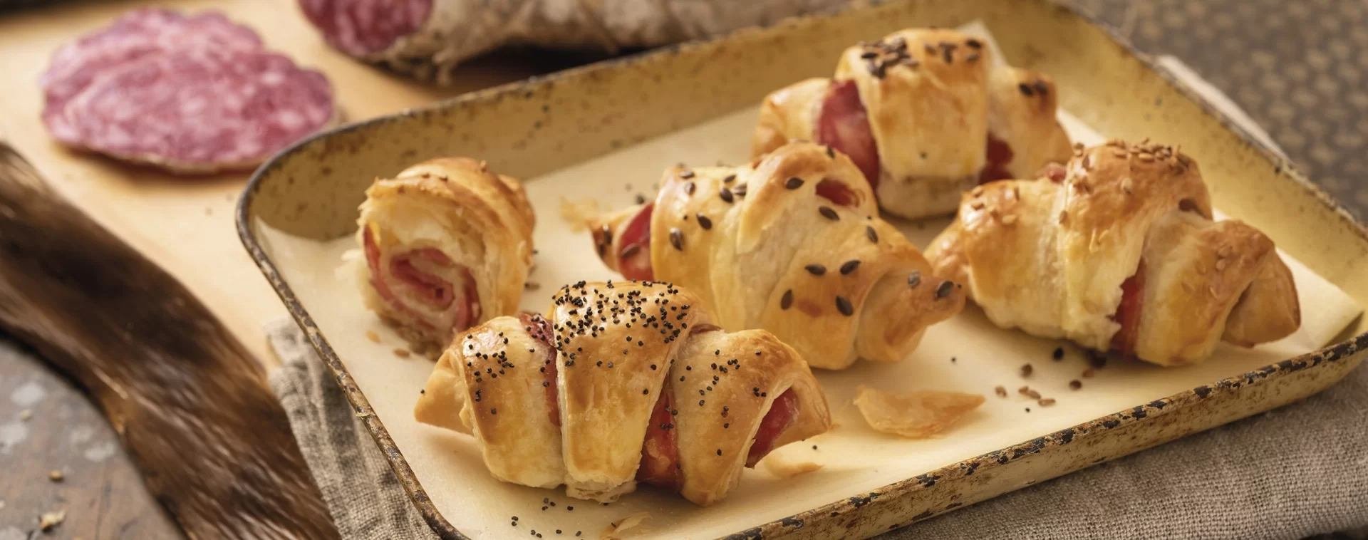 Rezept | Minicroissants mit Salami Gran Riserva